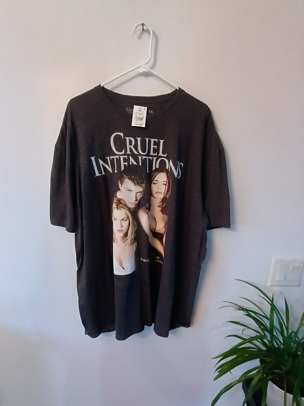 Cruel Intentions Movie Graphic Tee 2XL Charcoal 90s Cult Film Y2K NWT Oversized